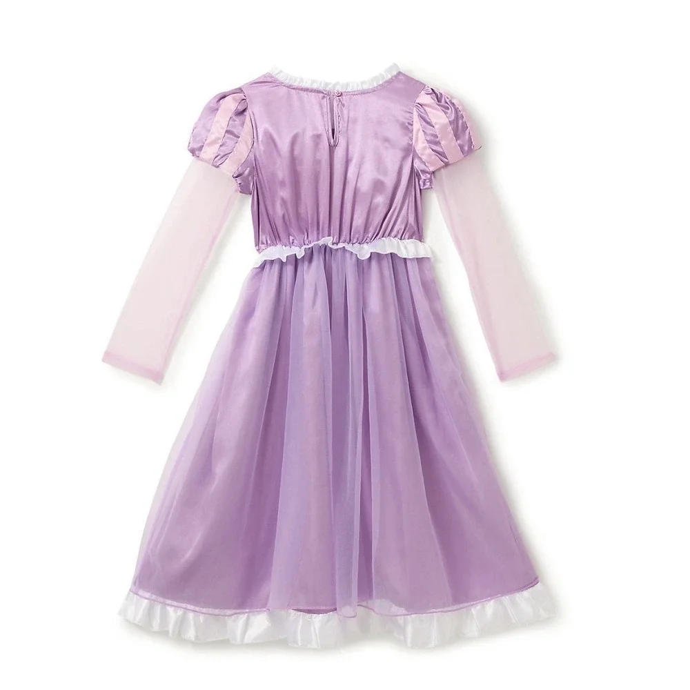 Disney Store Rapunzel Tangled Princess Dress Deluxe Nightgown Costume 5/6 New